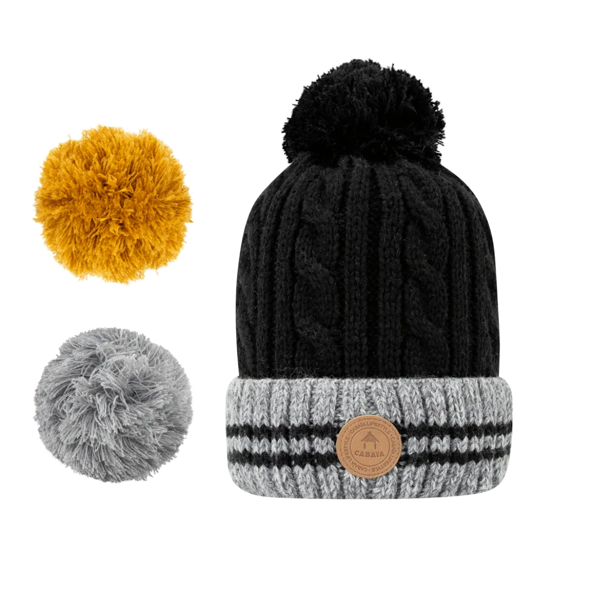 Beanie Creamy Gin New Black